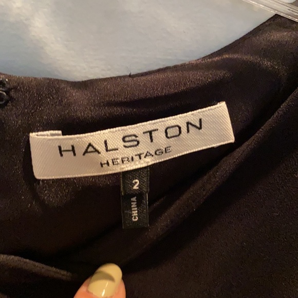 Halston Heritage long Black dress size 2 - Picture 4 of 5